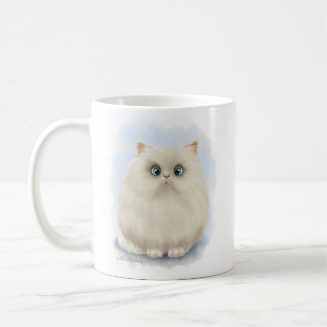 Caneca De Café Desenho de Gato Persa (Esquerda)