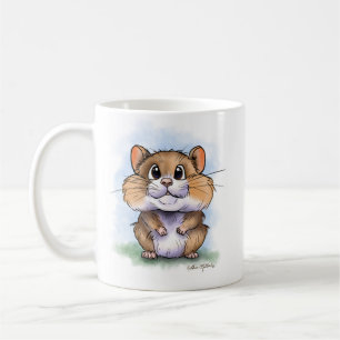 Caneca De Café Desenho de hamster fofo e fofinho