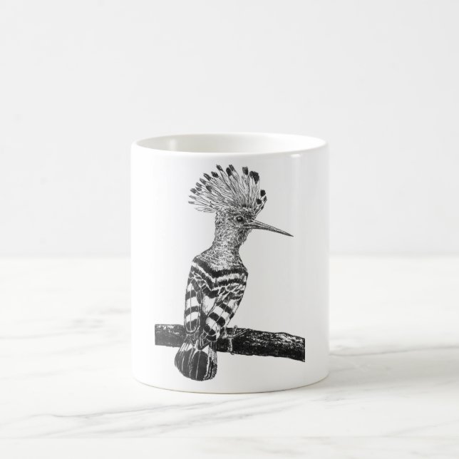 Caneca De Café Desenho de Hoopoe (Centro)