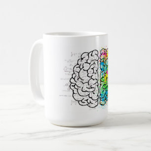 Caneca De Café Desenho de ideias de psicologia da mente cerebral