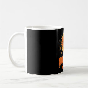 Caneca De Café Desenho de Lua de Skateboard de Halloween