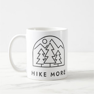 Caneca De Café Desenho de Mais Pinheiros e Montanhas para Caminha