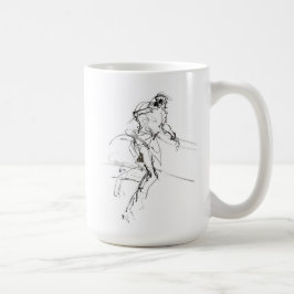 Caneca De Café Desenho de Movimento do abstrato Runner
