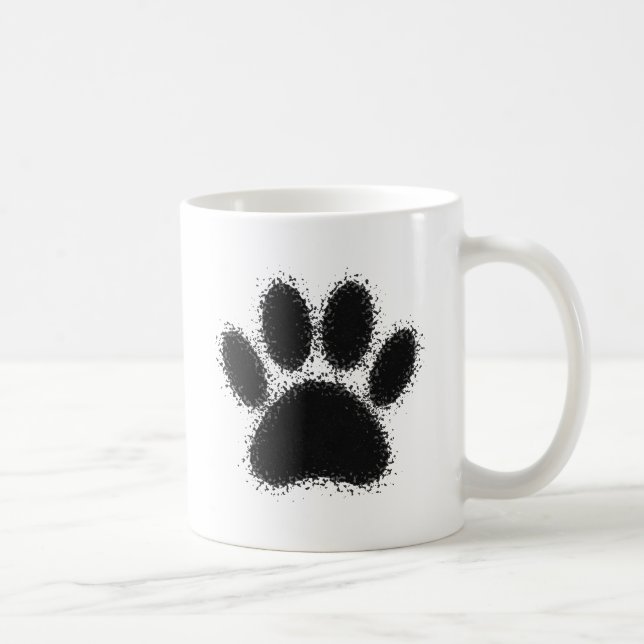 Caneca De Café Desenho de Pata Cão (Direita)
