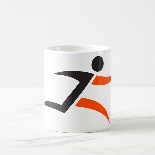 Caneca De Café Desenho de Pessoa Correndo (Criador carregado)