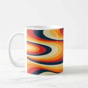 Caneca De Café Desenho de redemoinho abstrato colorido