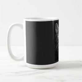 Caneca De Café Desenho de Rosto de Gato Por Mark Edward Westerfie