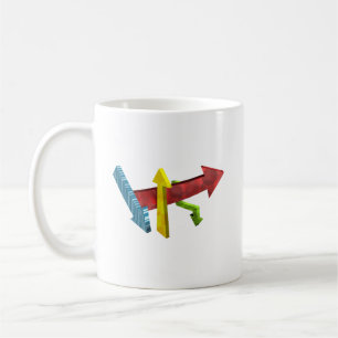 Caneca De Café Desenho de Símbolos de Seta Gráficos Modernos e