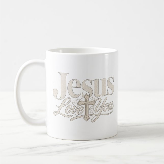 Caneca De Café Desenho de Sublimação Cristã (Esquerda)