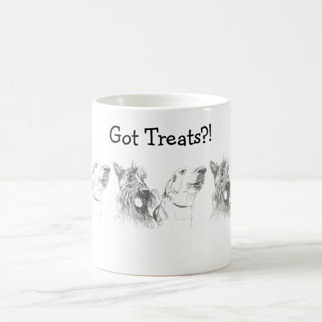 Caneca De Café Desenho de tinta escocês Terrier Labrador|Recebeu  (Centro)