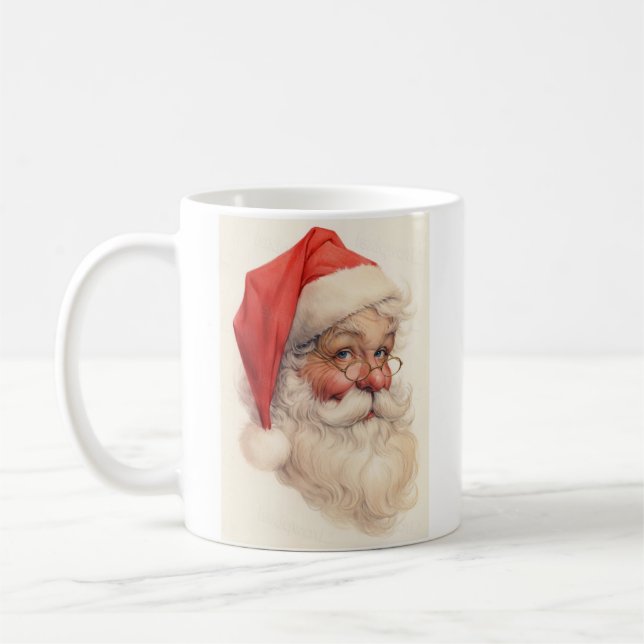 Caneca De Café Desenho do Papai Noel (Esquerda)