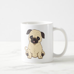 Caneca De Café Desenho do Pug por edição limitada de Pablo