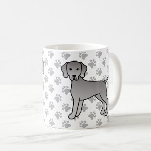 Caneca De Café Desenho e Ilustração de Cartoons Cachorros do Weim