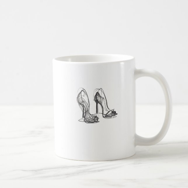 Caneca De Café Desenho Elegante de Alto Céu (Direita)