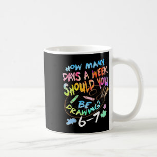 Caneca De Café Desenho Engraçado Artista de Esboço Amante da Arte