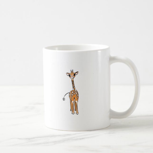 Caneca De Café Desenho girafa bonito, animais safari (Direita)