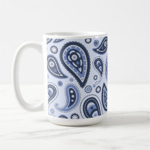 Caneca De Café Desenho Intrincado de Estampa Floral Paisley