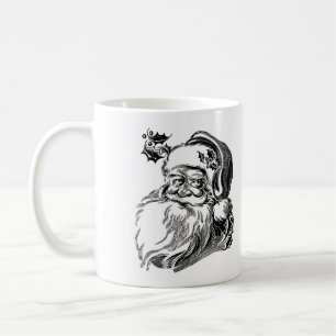Caneca De Café Desenho legal da Cabeça do Papai Noel