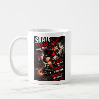 Caneca De Café Desenho Motivacional de Esportes Patinação no Próp