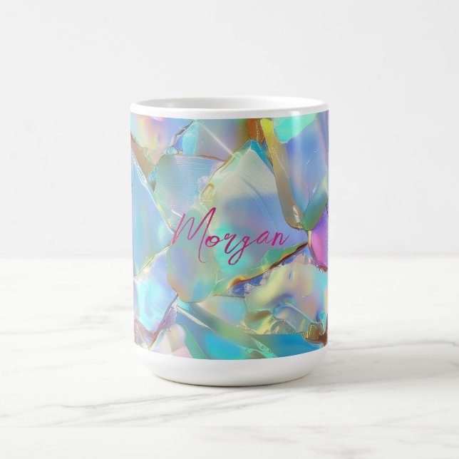 Caneca De Café Desenho Opal, Nome do Script ou Iniciais (Centro)