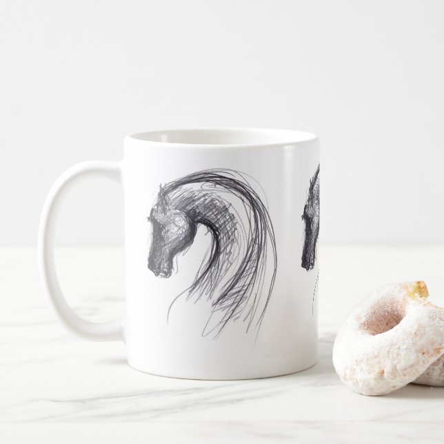 Caneca De Café Desenho Original 1 Ano Equino (Com Donut)