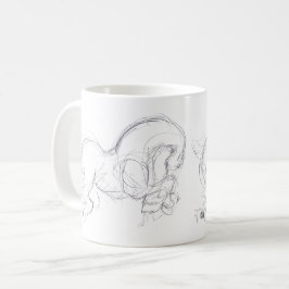 Caneca De Café Desenho Original 3 Ano de Cavalo Zodiac Aniversári