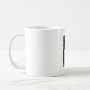 Caneca De Café Desenho Patriótico Desgastado da Bandeira American
