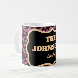 Caneca De Café Desenho personalizado de nome de família botânico