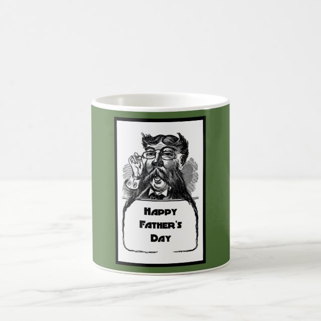 Caneca De Café Desenho Retroativo do Dia de os pais Feliz (Centro)