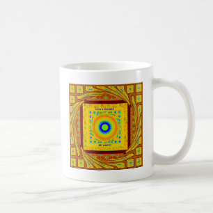 Caneca De Café Desenho Vetorial de Cor Tradicional Africana Verme