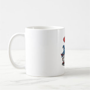 Caneca De Café Desenho Vetorial de Gravação Antiga de Gnome Patri