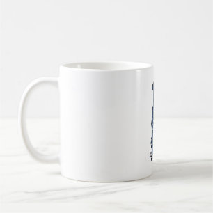Caneca De Café Desenho Vetorial de Gravação Antiga de Pit Bull Pa