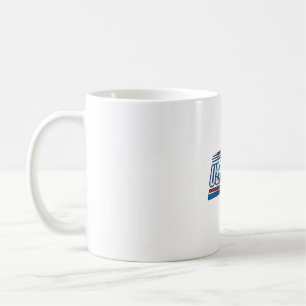 Caneca De Café Desenho Vetorial Patriótico Vintage de Corrida de