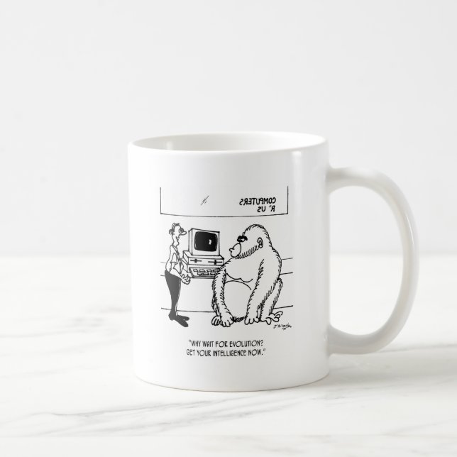 Caneca De Café Desenhos animados 2839 da evolução (Direita)