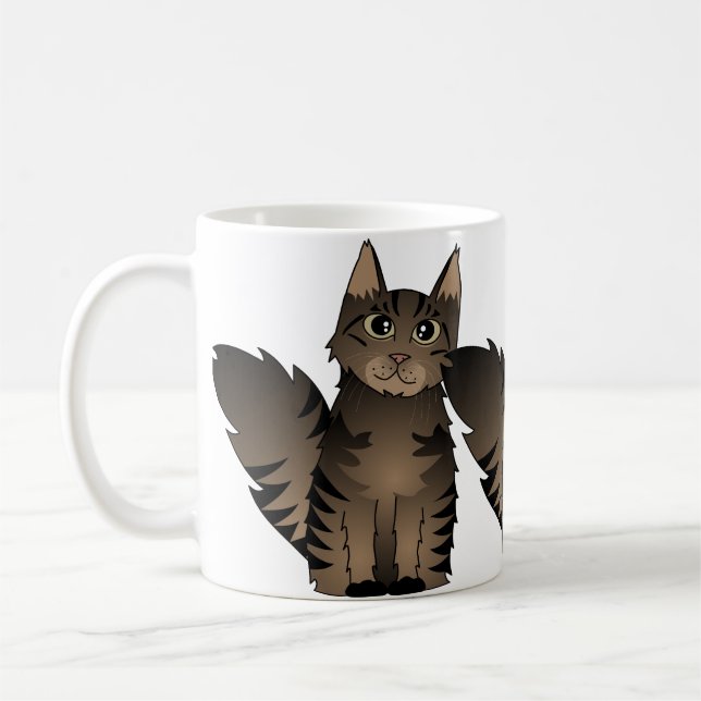 Caneca De Café Desenhos animados bonitos do gato de racum de (Esquerda)