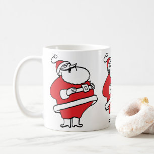 Caneca De Café Desenhos animados bonitos Papai Noel alegre que ri