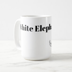 Caneca De Café Desenhos animados da troca do elefante branco