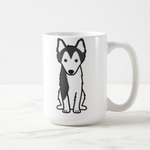 Caneca De Café Desenhos animados do Alasca do cão de Klee Kai