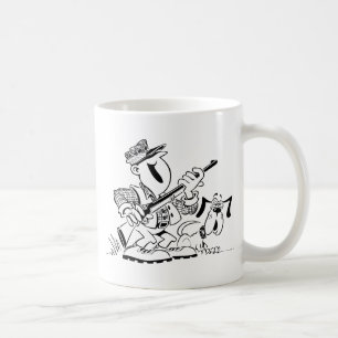 Caneca De Café Desenhos animados do caçador e do cão
