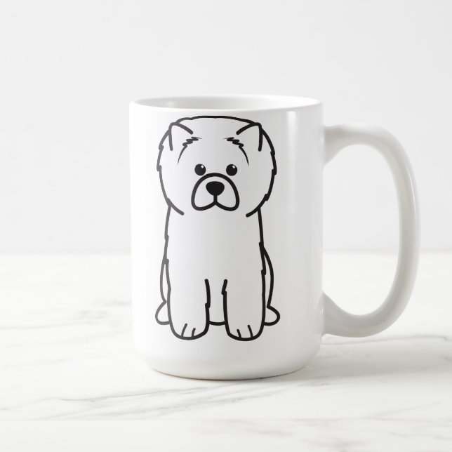Caneca De Café Desenhos animados do cão da comida de comida (Direita)