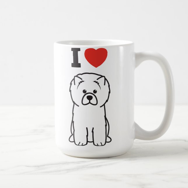 Caneca De Café Desenhos animados do cão da comida de comida (Direita)