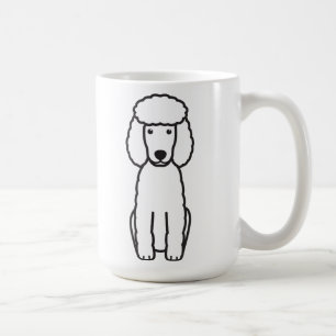 Caneca De Café Desenhos animados do cão de caniche diminuta