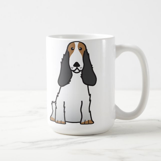 Caneca De Café Desenhos animados do cão de cocker spaniel do (Direita)
