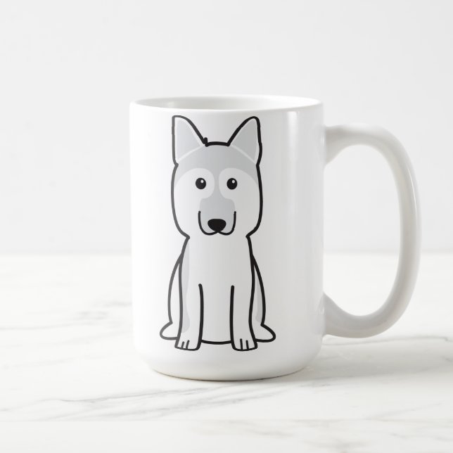 Caneca De Café Desenhos animados do cão de german shepherd (Direita)
