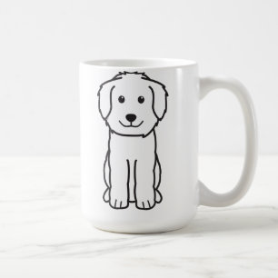 Caneca De Café Desenhos animados do cão de Goldendoodle