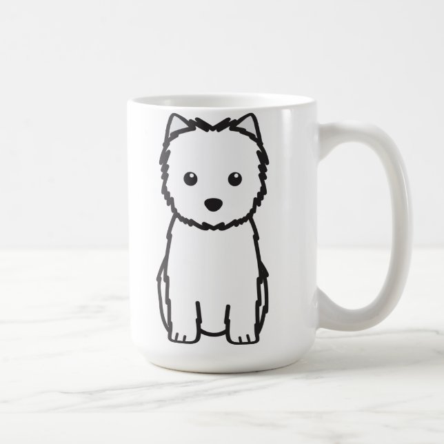 Caneca De Café Desenhos animados do cão de Terrier de monte de (Direita)