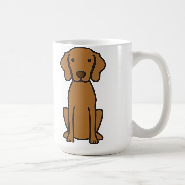 Caneca De Café Desenhos animados do cão de Vizsla (Direita)