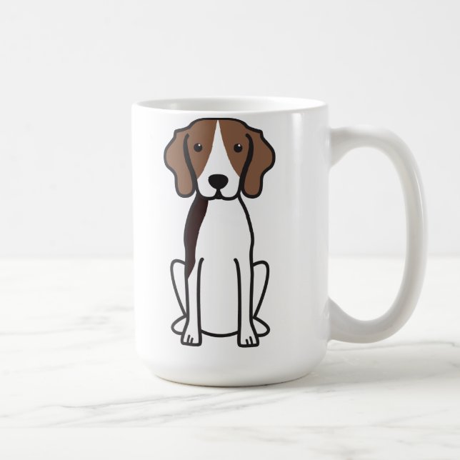 Caneca De Café Desenhos animados do cão do Coonhound do (Direita)