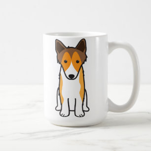 Caneca De Café Desenhos animados do cão do Sheepdog de Shetland