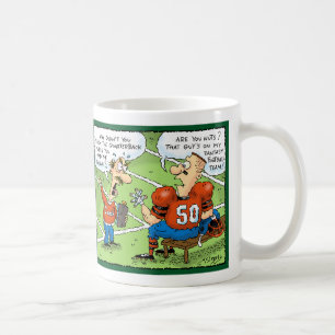 Caneca De Café Desenhos animados do futebol da fantasia